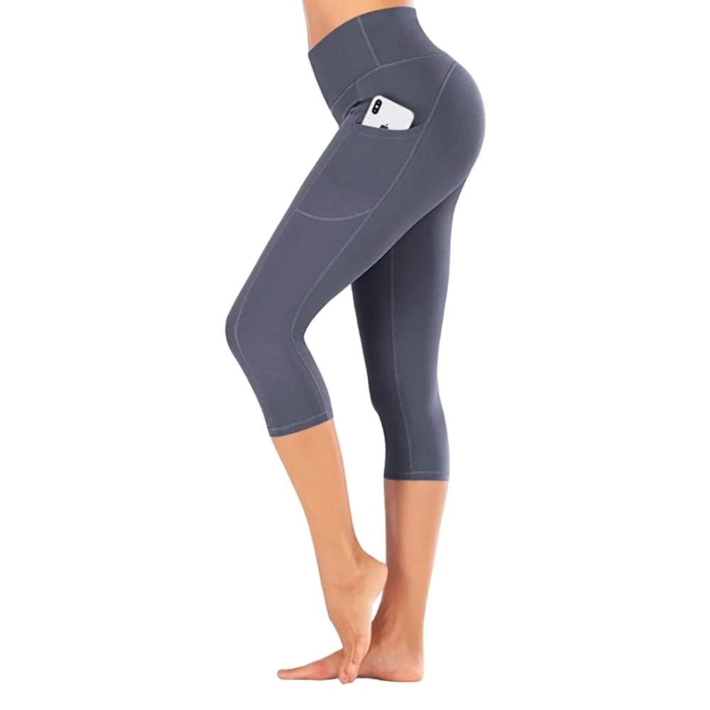 IUGA - SM Dark Gray Workout Capri Leggings